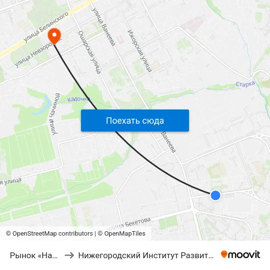 Рынок «Нагорный to Нижегородский Институт Развития Образования map