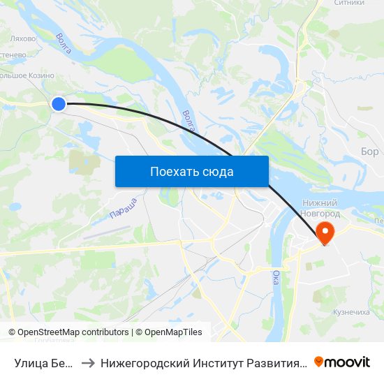 Улица Беринга to Нижегородский Институт Развития Образования map