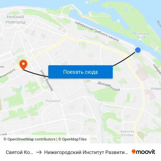 Святой Колодец to Нижегородский Институт Развития Образования map