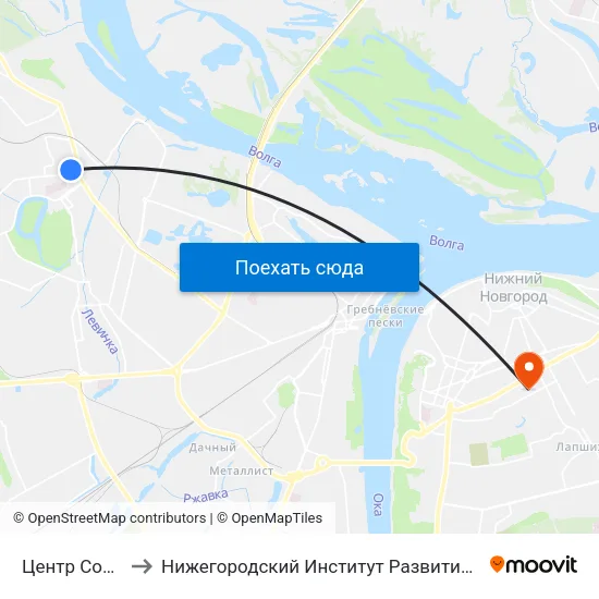 Центр Сормова to Нижегородский Институт Развития Образования map