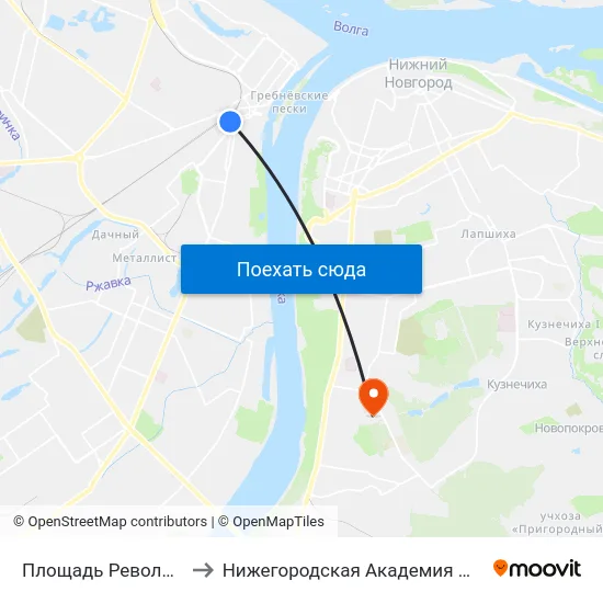 Площадь Революции to Нижегородская Академия Мвд Рф map
