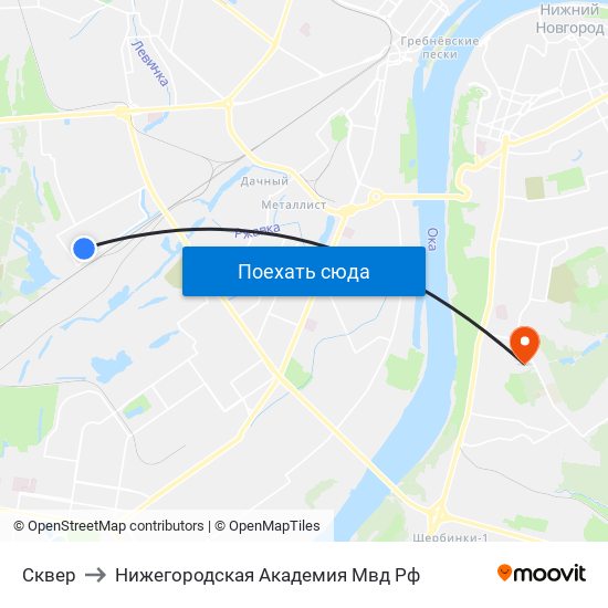 Сквер to Нижегородская Академия Мвд Рф map