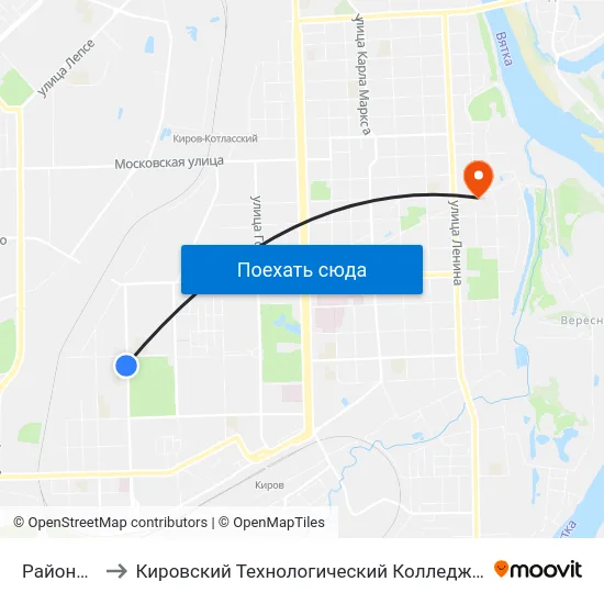 Районный Суд to Кировский Технологический Колледж Пищевой Промышленности map