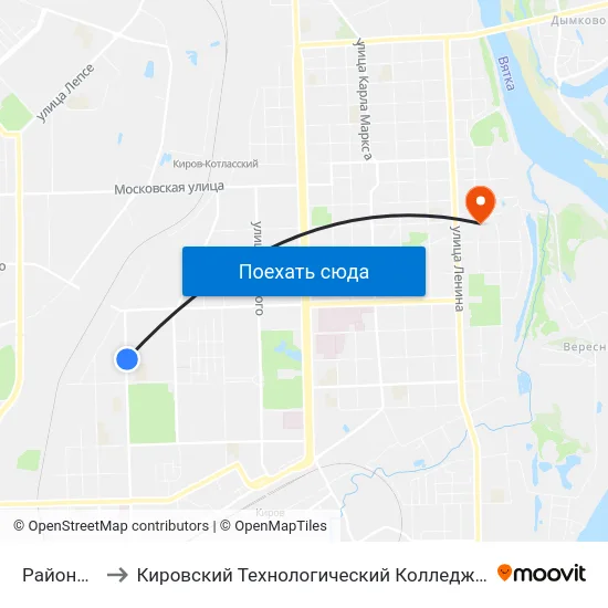 Районный Суд to Кировский Технологический Колледж Пищевой Промышленности map