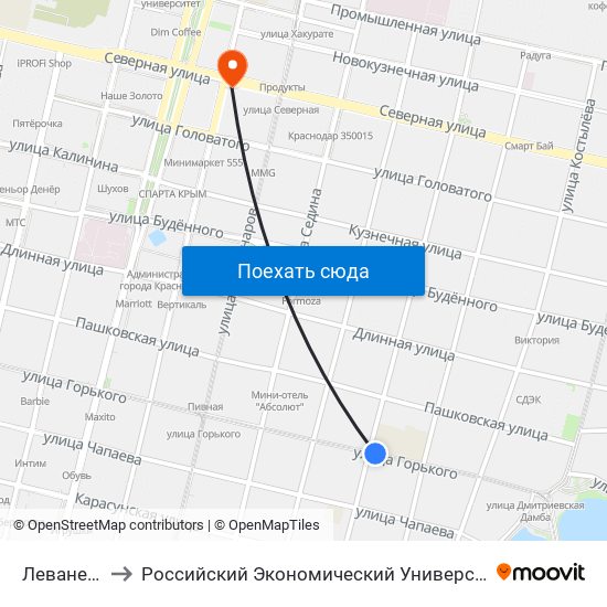 Леваневского to Российский Экономический Университет Им. Г.В. Плеханова map