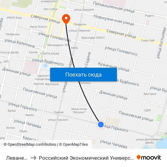 Леваневского to Российский Экономический Университет Им. Г.В. Плеханова map