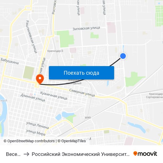 Весенняя to Российский Экономический Университет Им. Г.В. Плеханова map