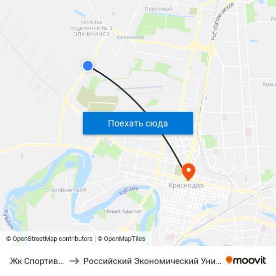 Жк Спортивная Деревня to Российский Экономический Университет Им. Г.В. Плеханова map