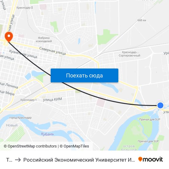 Тэц to Российский Экономический Университет Им. Г.В. Плеханова map