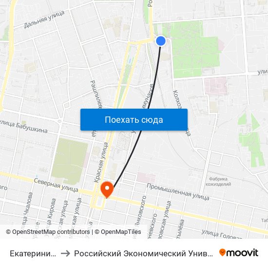 Екатерининский Зал to Российский Экономический Университет Им. Г.В. Плеханова map