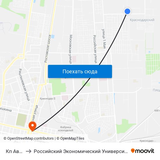 Кп Австрия to Российский Экономический Университет Им. Г.В. Плеханова map