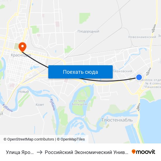 Улица Ярославского to Российский Экономический Университет Им. Г.В. Плеханова map