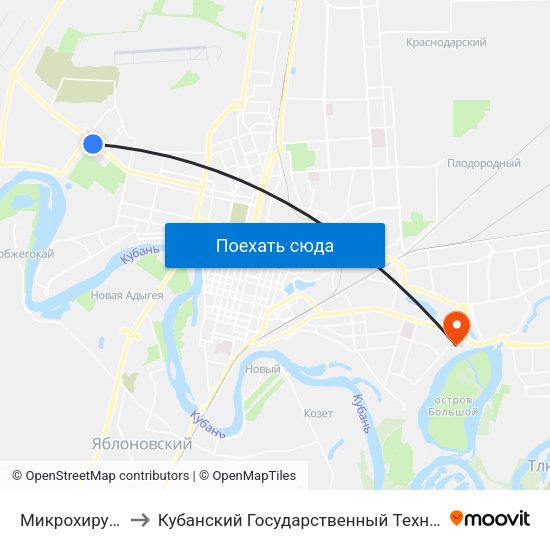 Микрохирургия Глаза to Кубанский Государственный Технологический Университет map