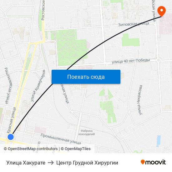 Улица Хакурате to Центр Грудной Хирургии map