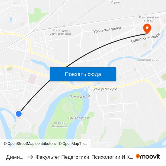 Димитрова to Факультет Педагогики, Психологии И Коммуникативистики map