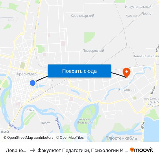 Леваневского to Факультет Педагогики, Психологии И Коммуникативистики map