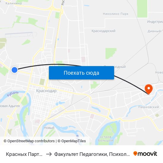 Красных Партизан (Трамвай) to Факультет Педагогики, Психологии И Коммуникативистики map