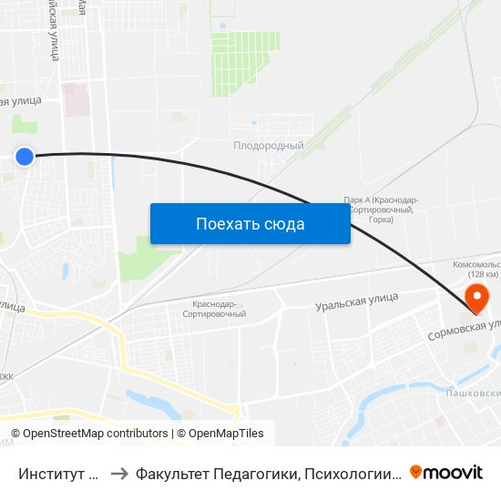 Институт Культуры to Факультет Педагогики, Психологии И Коммуникативистики map
