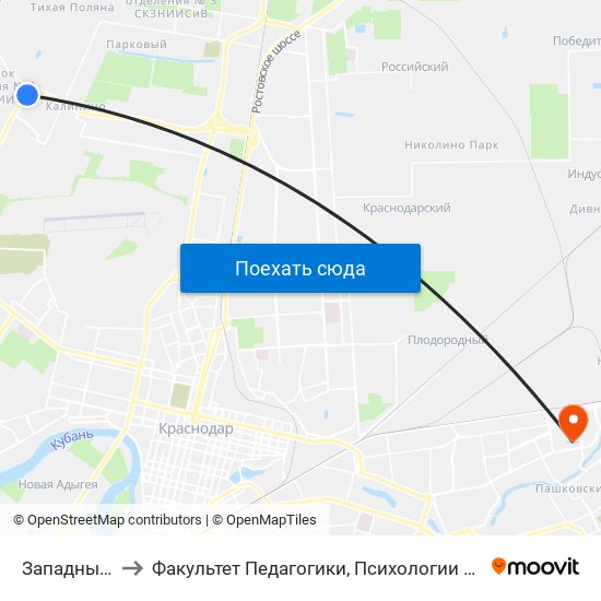 Западный Обход to Факультет Педагогики, Психологии И Коммуникативистики map