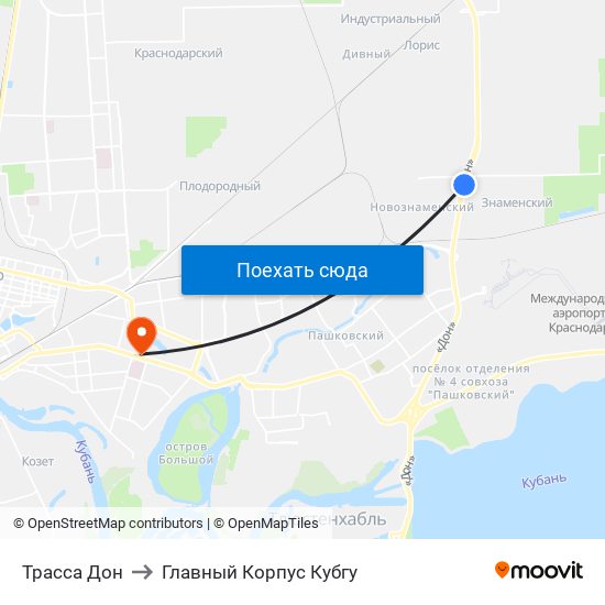 Трасса Дон to Главный Корпус Кубгу map