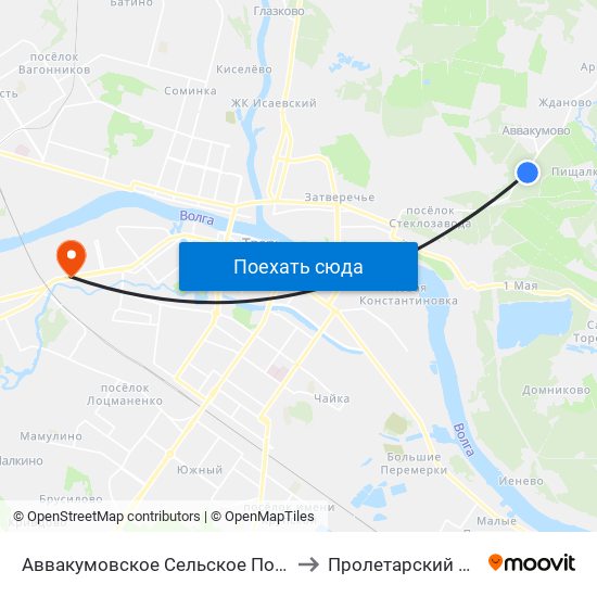 Аввакумовское Сельское Поселение to Пролетарский Район map