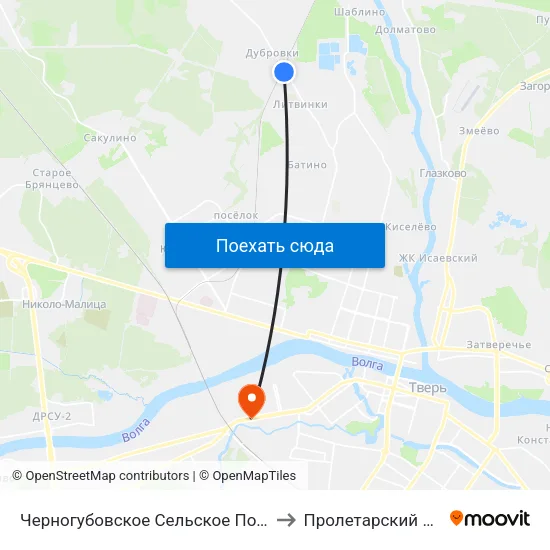 Черногубовское Сельское Поселение to Пролетарский Район map