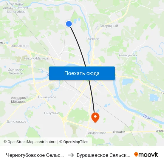 Черногубовское Сельское Поселение to Бурашевское Сельское Поселение map