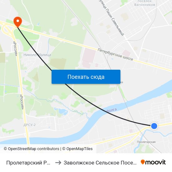 Пролетарский Район to Заволжское Сельское Поселение map