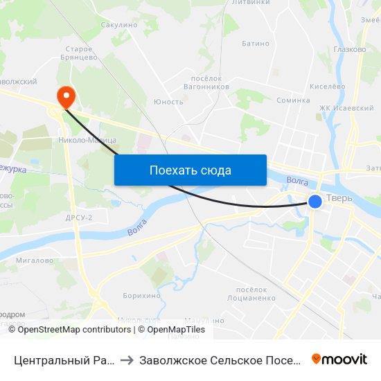 Центральный Район to Заволжское Сельское Поселение map
