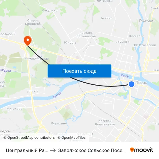 Центральный Район to Заволжское Сельское Поселение map