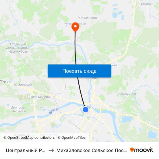 Центральный Район to Михайловское Сельское Поселение map
