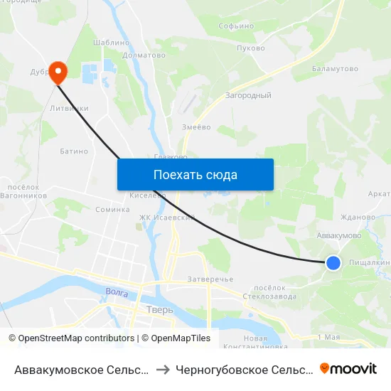 Аввакумовское Сельское Поселение to Черногубовское Сельское Поселение map
