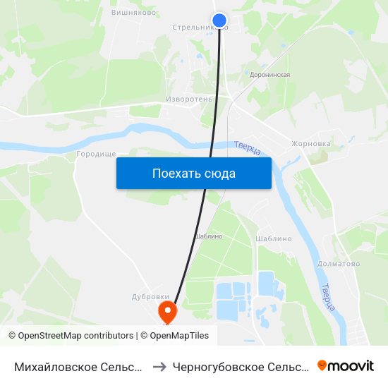 Михайловское Сельское Поселение to Черногубовское Сельское Поселение map