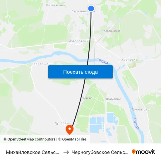 Михайловское Сельское Поселение to Черногубовское Сельское Поселение map