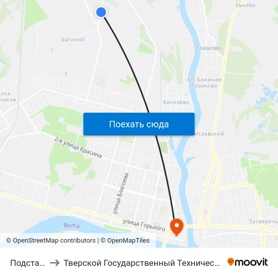 Подстанция to Тверской Государственный Технический Университет map