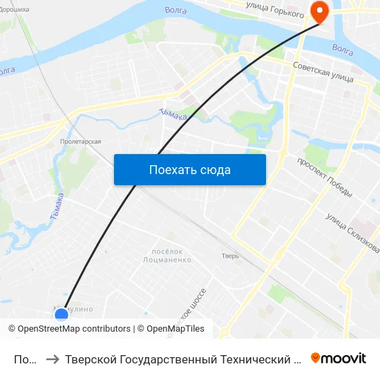 Почта to Тверской Государственный Технический Университет map