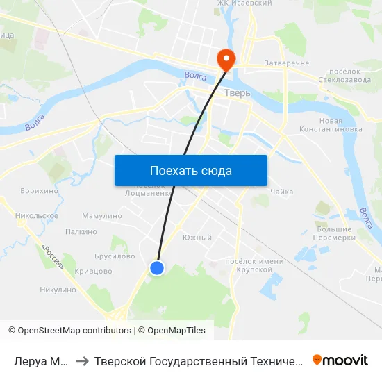Леруа Мерлен to Тверской Государственный Технический Университет map