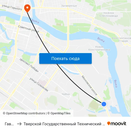 Гавань to Тверской Государственный Технический Университет map