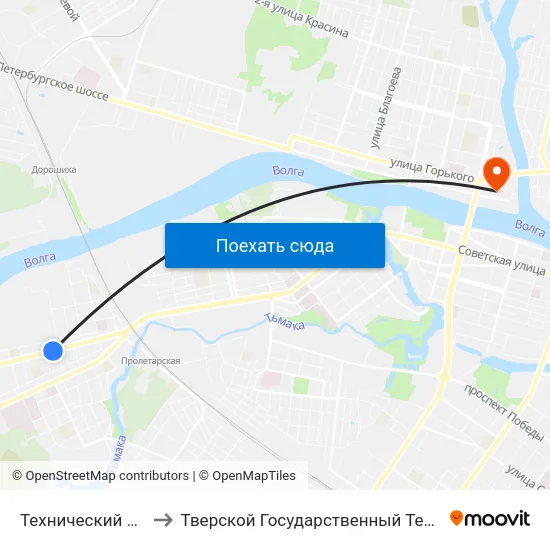 Технический Университет to Тверской Государственный Технический Университет map