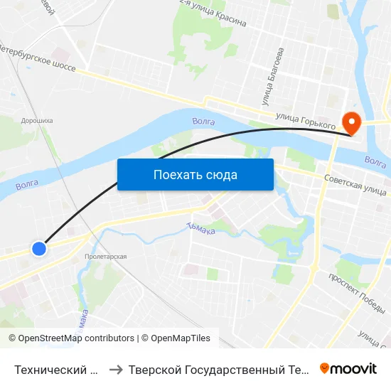 Технический Университет to Тверской Государственный Технический Университет map