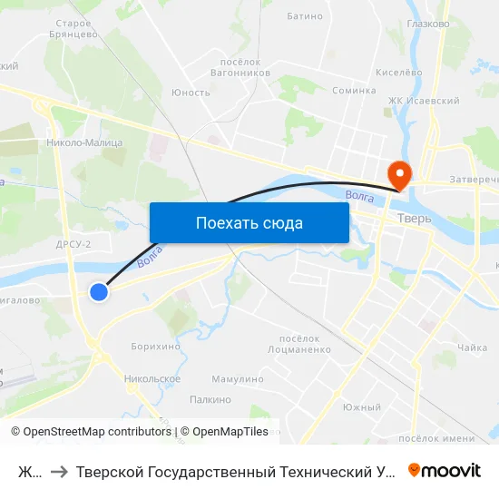 Жби to Тверской Государственный Технический Университет map