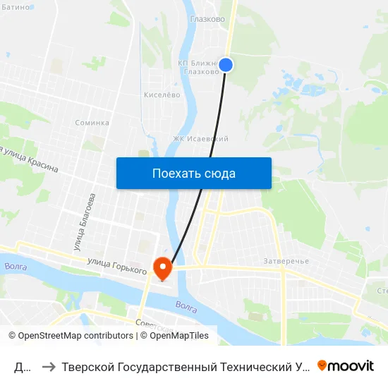 Дрсу to Тверской Государственный Технический Университет map