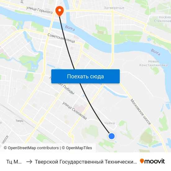 Тц Метро to Тверской Государственный Технический Университет map
