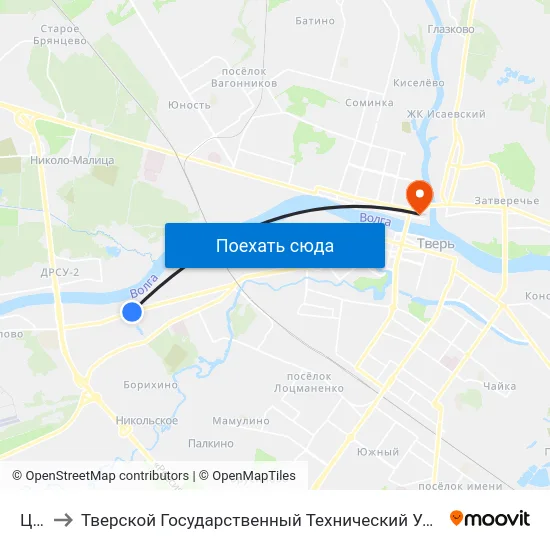 Цпс to Тверской Государственный Технический Университет map