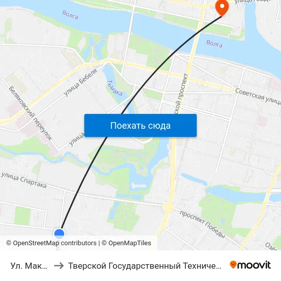 Ул. Макарова to Тверской Государственный Технический Университет map