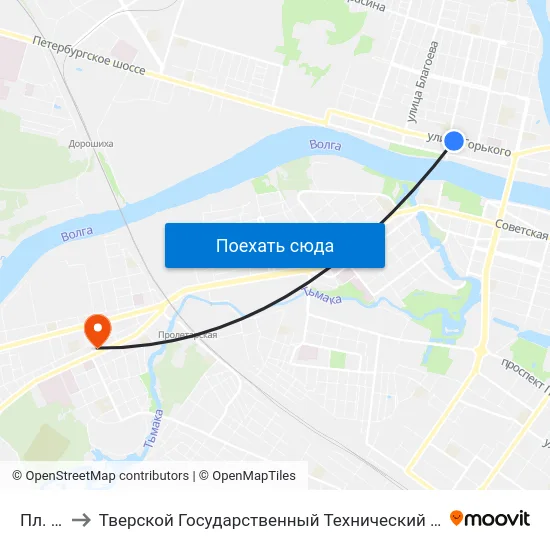 Пл. Мира to Тверской Государственный Технический Университет (Учебный Корпус) map