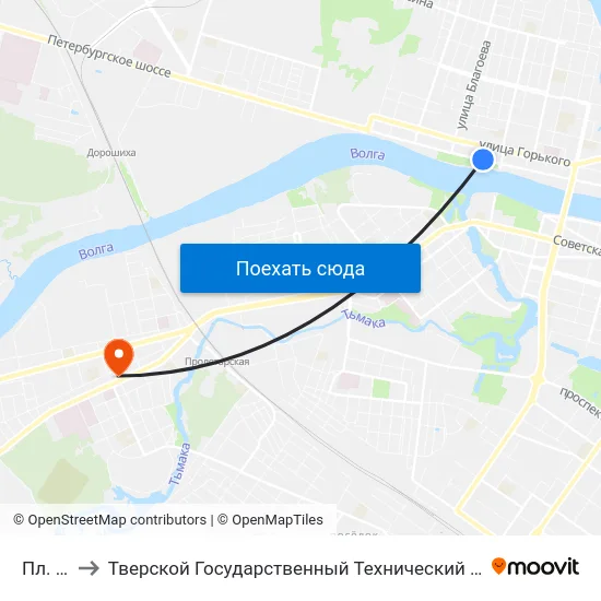Пл. Мира to Тверской Государственный Технический Университет (Учебный Корпус) map