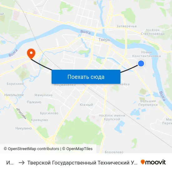 Искож to Тверской Государственный Технический Университет (Учебный Корпус) map