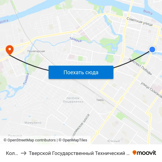 Колледж to Тверской Государственный Технический Университет (Учебный Корпус) map
