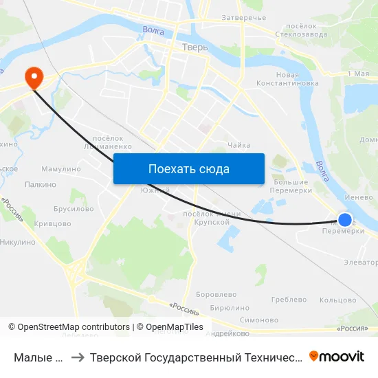 Малые Премерки to Тверской Государственный Технический Университет (Учебный Корпус) map